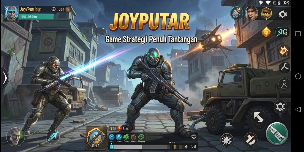 Tangkapan layar gameplay JOYPUTAR yang menunjukkan aksi strategis yang mendebarkan.