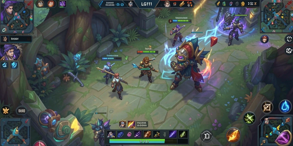 Tampilan gameplay LG111 yang menarik dengan aksi MOBA seru.