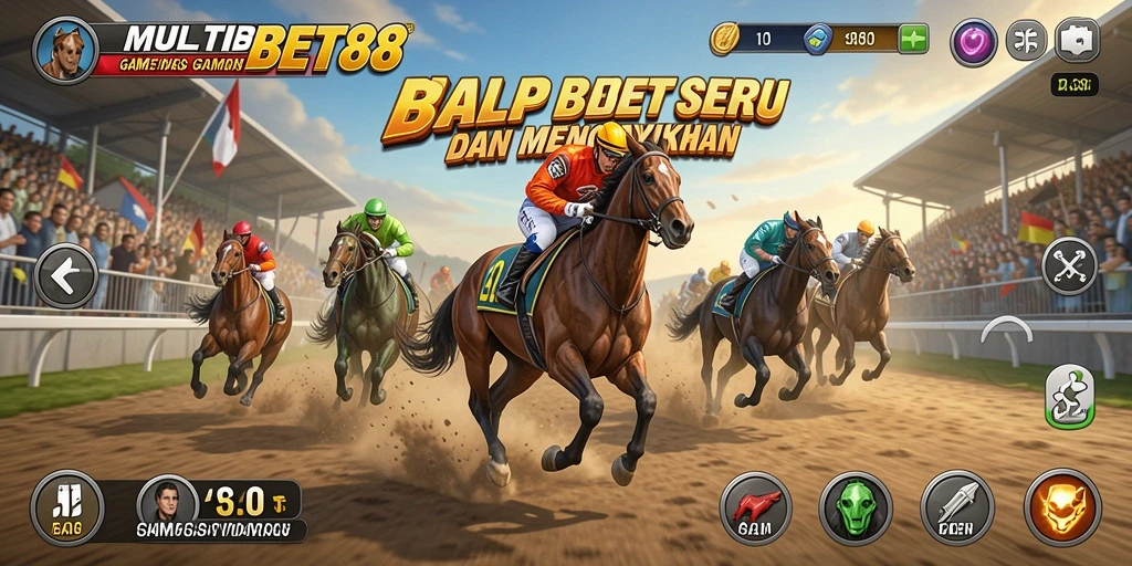 Tangkapan layar MULTIBET88 menampilkan balapan yang menegangkan dan grafik yang memikat.