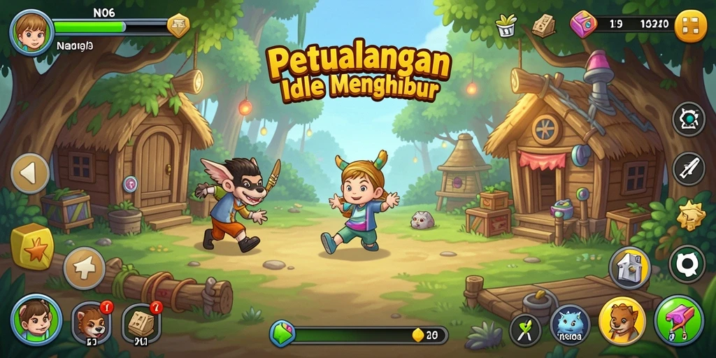 Tangkapan layar menunjukkan aksi gameplay N06 yang menarik dalam kategori Idle.