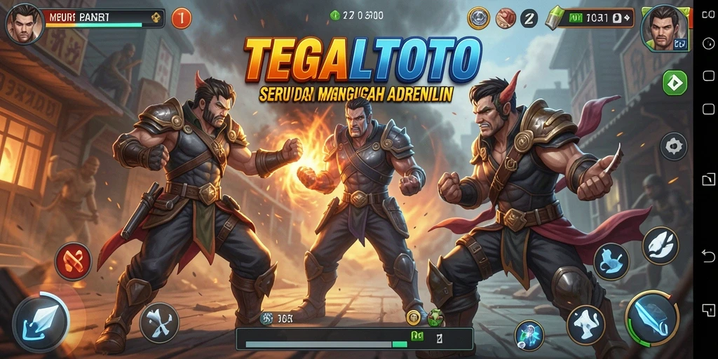 Tampilan gameplay TEGALTOTO yang intens dan penuh aksi.