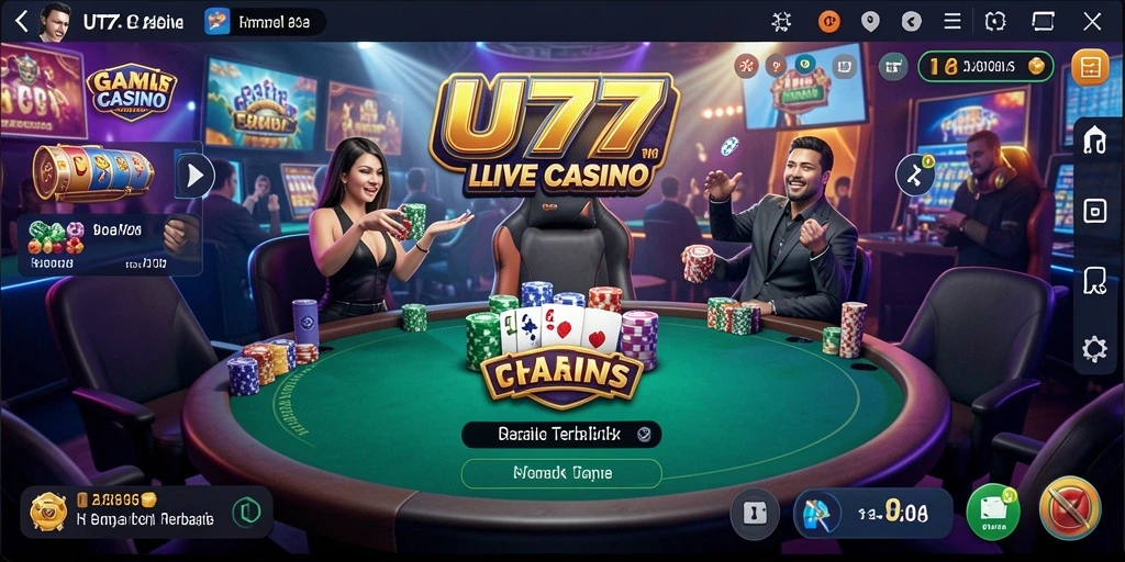 Gameplay seru UT77 dengan dealer langsung di Live Casino.